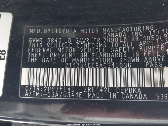 Toyota Corolla Le Image 6